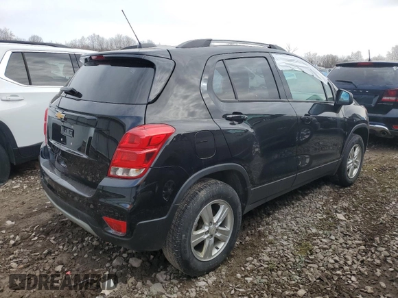 2022 Chevrolet Trax LT with VIN KL7CJPSMXNB541083, listed as a Copart auction lot 49268865 with 91,345 mi miles and Clean Title. Bid and sale history available at carsss.com. Image 3.