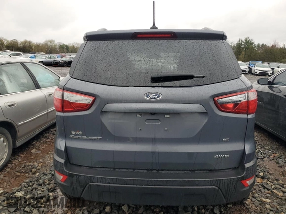 2018 Ford EcoSport SE with VIN MAJ6P1UL8JC237793, listed as a Copart auction lot 51893455 with 56,739 mi miles and Salvage Title. Bid and sale history available at carsss.com. Image 6.
