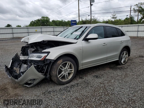 2014 Audi Q5 Premium Plus with VIN WA1DGAFP0EA005265, listed as a Copart auction lot 56697635 with 104,632 mi miles and Salvage title. Bid and sale history available at DreamBid. Image 1.