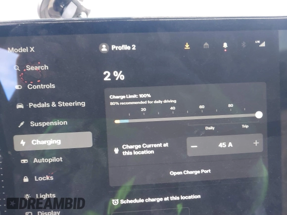 2023 Tesla Model X with VIN 7SAXCAE59PF377408, listed as a IAAI auction lot 41176738 with 32,496 mi miles and . Bid and sale history available at DreamBid. Image 17.