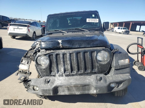 2022 Jeep Wrangler Unlimited Sport with VIN 1C4HJXDG0NW200459, listed as a Copart auction lot 42191825 with 19,019 mi miles and Salvage Title. Bid and sale history available at DreamBid. Image 5.