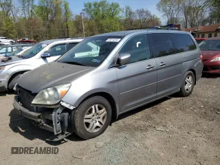 2007 Honda Odyssey EX-L with VIN 5FNRL38767B037406, listed as a Copart auction lot 53618285 with 156,124 mi miles and Salvage Title. Bid and sale history available at carsss.com. Image 1.