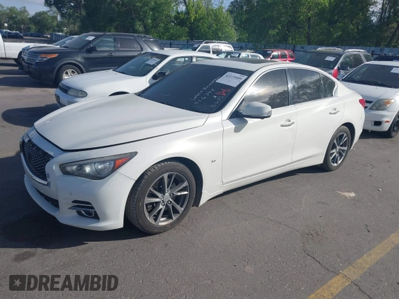 2015 Infiniti Q50 Premium z VIN JN1BV7ARXFM416349, wystawiony jako IAAI lot #42225088 z przebiegiem 194 127 mil mil oraz . Historia ofert i sprzedaży dostępna na DreamBid. Obrazek 17.