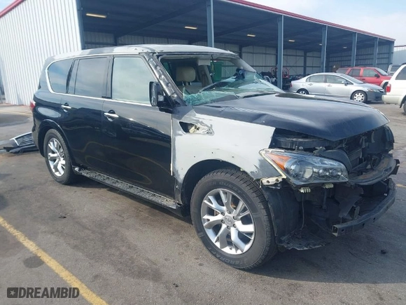 2011 Infiniti QX56 8-passenger with VIN JN8AZ2NDXB9701004, listed as a IAAI auction lot 41762114 with 234,657 mi miles. Bid and sale history available at carsss.com. Image 1.
