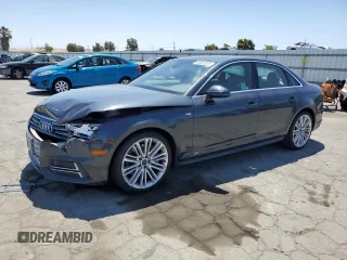 2018 Audi A4 Premium Plus with VIN WAUENAF40JA221727, listed as a Copart auction lot 60361835 with 87,982 mi miles and Salvage title. Bid and sale history available at DreamBid. Image 1.