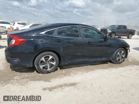 2020 Honda Civic LX with VIN 19XFC2F65LE019406, listed as a Copart auction lot 53337745 with 54,954 mi miles and Non Repairable. Bid and sale history available at DreamBid. Image 3.