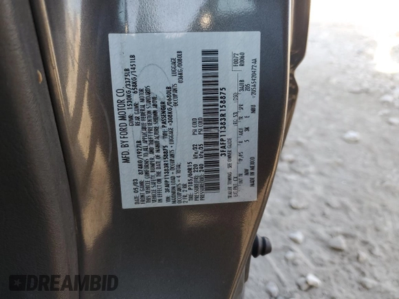 2003 Ford ZX2 ZX2 Standard z VIN 3FAFP11383R158875, wystawiony jako Copart lot #77077574 z przebiegiem 101 060 mil mil oraz Szkody całkowita. Historia ofert i sprzedaży dostępna na DreamBid. Obrazek 13.