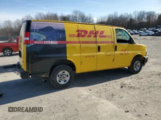 2020 GMC Savana Cargo Van with VIN 1GTW7AFG6L1252138, listed as a Copart auction lot 48175425 with 174,950 mi miles and Salvage Title. Bid and sale history available at carsss.com. Image 3.