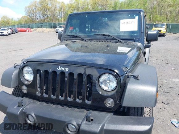 2018 Jeep Wrangler JK Unlimited Sport S with VIN 1C4BJWDG9JL816592, listed as a IAAI auction lot 42187279 with 91,169 mi miles. Bid and sale history available at carsss.com. Image 6.