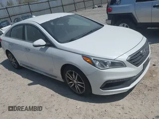 2015 Hyundai Sonata Sport with VIN 5NPE34AB1FH067383, listed as a IAAI auction lot 42075777 with 109,403 mi miles and . Bid and sale history available at carsss.com. Image 1.