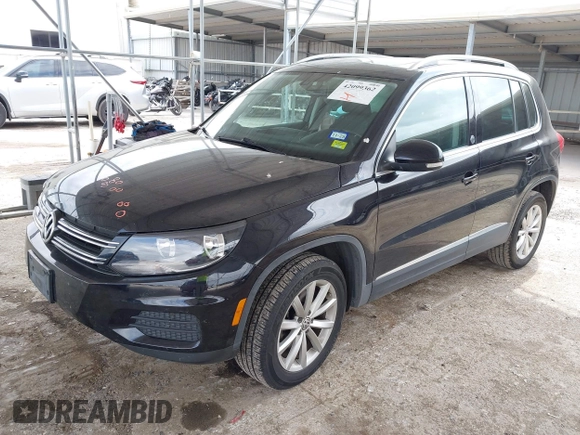 2017 Volkswagen Tiguan Wolfsburg Edition with VIN WVGRV7AX5HW501063, listed as a IAAI auction lot 42099362 with 76,597 mi miles and . Bid and sale history available at DreamBid. Image 17.