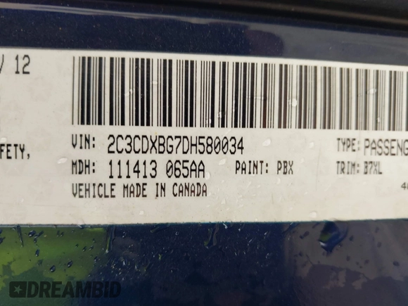 2013 Dodge Charger SE z VIN 2C3CDXBG7DH580034, wystawiony jako IAAI lot #42209139 z przebiegiem 185 906 mil mil oraz . Historia ofert i sprzedaży dostępna na DreamBid. Obrazek 9.