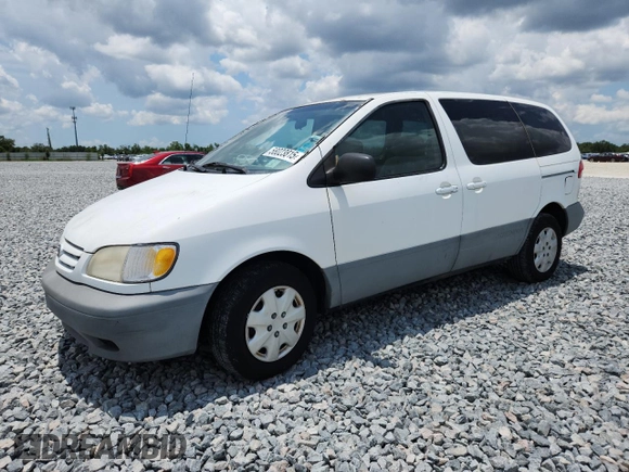 2001 Toyota Sienna CE z VIN 4T3ZF19C21U361994, wystawiony jako Copart lot #58023815 z przebiegiem 398 730 mil mil oraz Czysty tytuł • Clean title. Historia ofert i sprzedaży dostępna na DreamBid. Obrazek 1.