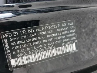 2009 Porsche 911 Carrera with VIN WP0CA29959S740832, listed as a Copart auction lot 74891034 with Not Provided miles and Non Repairable. Bid and sale history available at carsss.com. Image 13.