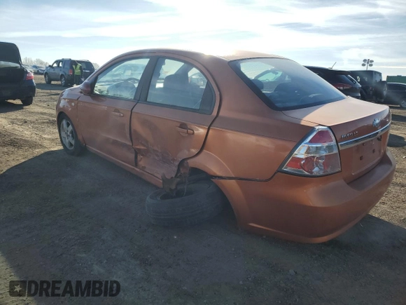 2007 Chevrolet Aveo LT z VIN KL1TG56637B116574, wystawiony jako Copart lot #43270765 z przebiegiem 267 587 mil mil oraz Szkoda całkowita • Salvage title. Historia ofert i sprzedaży dostępna na DreamBid. Obrazek 2.