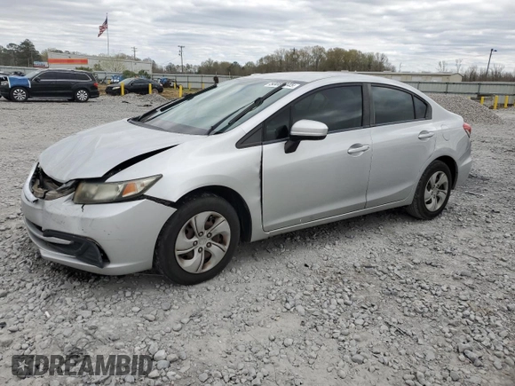 2015 Honda Civic Sedan LX with VIN 19XFB2F56FE035810, listed as a Copart auction lot 50089945 with 143,039 mi miles and Salvage Title. Bid and sale history available at carsss.com. Image 1.