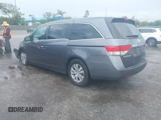 2017 Honda Odyssey SE with VIN 5FNRL5H3XHB026595, listed as a IAAI auction lot 39631978 with 92,555 mi miles and . Bid and sale history available at carsss.com. Image 3.