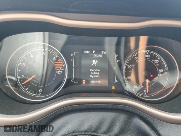 2017 Jeep Cherokee Latitude with VIN 1C4PJLCB1HW554490, listed as a Copart auction lot 57153515 with 84,867 mi miles and Salvage title. Bid and sale history available at DreamBid. Image 9.