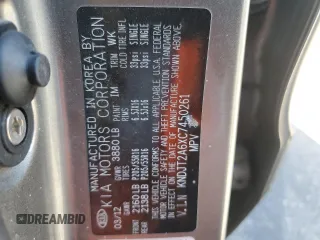 2012 Kia Soul + with VIN KNDJT2A6XC7450261, listed as a Copart auction lot 46681565 with 224,883 mi miles and Salvage Title. Bid and sale history available at carsss.com. Image 12.