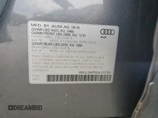 2016 Audi Q5 Premium Plus z VIN WA1L2AFP9GA133789, wystawiony jako Copart lot #58115605 z przebiegiem 92 651 mil mil oraz Szkoda całkowita • Salvage title. Historia ofert i sprzedaży dostępna na DreamBid. Obrazek 13.