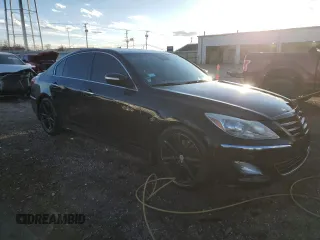 2013 Hyundai Genesis 3.8L with VIN KMHGC4DD0DU227354, listed as a Copart auction lot 46802225 with 157,652 mi miles and Salvage Title. Bid and sale history available at carsss.com. Image 4.
