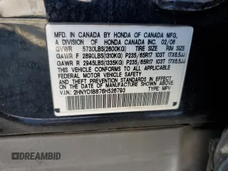 2006 Acura MDX Touring w/Navi with VIN 2HNYD18876H526793, listed as a Copart auction lot 46179855 with 220,322 mi miles and Salvage Title. Bid and sale history available at carsss.com. Image 14.