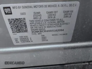 2024 Chevrolet Blazer LT z VIN 3GNKBCR4XRS162094, wystawiony jako IAAI lot #42007044 z przebiegiem 23 421 mil mil oraz . Historia ofert i sprzedaży dostępna na DreamBid. Obrazek 9.