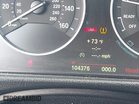 2014 BMW 3 Series 328i xDrive with VIN WBA3B3C56EJ981322, listed as a IAAI auction lot 42104530 with 104,376 mi miles. Bid and sale history available at carsss.com. Image 15.