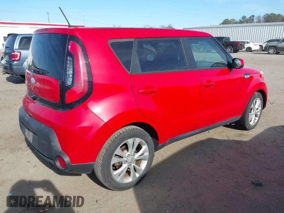 2015 Kia Soul + with VIN KNDJP3A56F7780002, listed as a IAAI auction lot 41457141 with 1 mi miles. Bid and sale history available at carsss.com. Image 4.