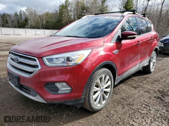2017 Ford Escape Titanium with VIN 1FMCU9J98HUB68357, listed as a Copart auction lot 53839855 with 252,398 mi miles and Clean Title. Bid and sale history available at carsss.com. Image 1.