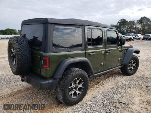 2022 Jeep Wrangler Unlimited Rubicon with VIN 1C4HJXFN1NW176037, listed as a Copart auction lot 44835045 with 36,043 mi miles and Salvage title. Bid and sale history available at DreamBid. Image 3.