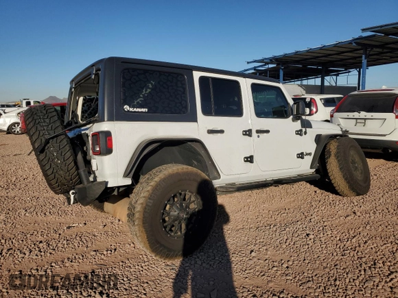 2021 Jeep Wrangler Unlimited Sport Altitude with VIN 1C4HJXDN1MW597113, listed as a Copart auction lot 80121424 with 50,409 mi miles and Salvage title. Bid and sale history available at DreamBid. Image 3.