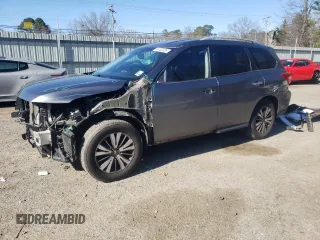 2018 Nissan Pathfinder S with VIN 5N1DR2MN0JC603115, listed as a Copart auction lot 46102035 with 114,220 mi miles and Salvage Title. Bid and sale history available at carsss.com. Image 1.