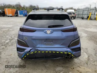 2022 Hyundai Kona N Line with VIN KM8K3CA33NU907847, listed as a Copart auction lot 80837034 with 34,788 mi miles and Salvage Title. Bid and sale history available at carsss.com. Image 6.