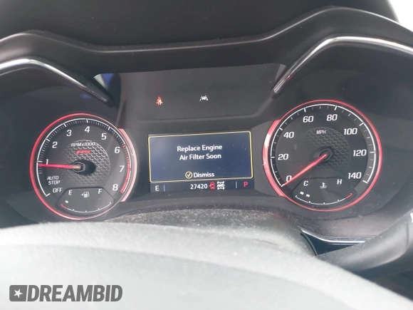 2021 Chevrolet TrailBlazer RS with VIN KL79MUSL4MB080470, listed as a IAAI auction lot 42076884 with 27,420 mi miles and . Bid and sale history available at DreamBid. Image 7.