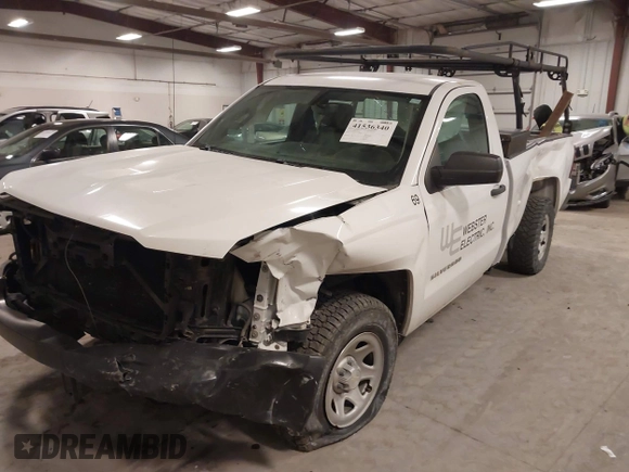 2016 Chevrolet Silverado 1500 Work Truck with VIN 1GCNCNEH1GZ189790, listed as a IAAI auction lot 41536340 with 143,000 mi miles. Bid and sale history available at carsss.com. Image 2.