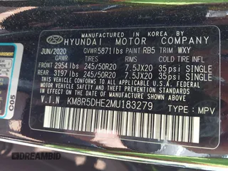 2021 Hyundai Palisade Limited z VIN KM8R5DHE2MU183279, wystawiony jako IAAI lot #42244440 z przebiegiem 53 789 mil mil oraz . Historia ofert i sprzedaży dostępna na DreamBid. Obrazek 9.