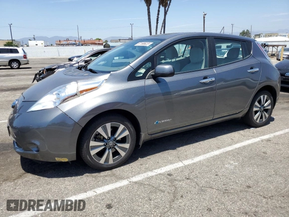 2017 Nissan LEAF SL with VIN 1N4BZ0CP7HC301971, listed as a Copart auction lot 57188623 with 35,614 mi miles. Bid and sale history available at carsss.com. Image 1.