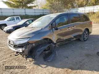 2021 Honda Odyssey EX with VIN 5FNRL6H57MB039662, listed as a Copart auction lot 76627984 with 109,409 mi miles and Non Repairable. Bid and sale history available at DreamBid. Image 1.