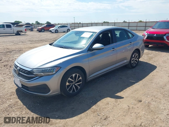 2024 Volkswagen Jetta S with VIN 3VW5M7BU8RM081548, listed as a IAAI auction lot 42703138 with 31,686 mi miles and . Bid and sale history available at DreamBid. Image 2.