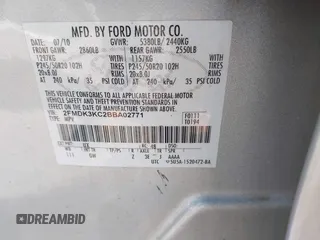 2011 Ford Edge Limited with VIN 2FMDK3KC2BBA02771, listed as a IAAI auction lot 41444370 with 211,725 mi miles. Bid and sale history available at carsss.com. Image 9.