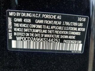 2019 Porsche 911 Turbo S with VIN WP0CD2A96KS144251, listed as a Copart auction lot 42500724 with 41,526 mi miles. Bid and sale history available at carsss.com. Image 13.