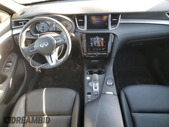 2021 Infiniti QX50 Luxe with VIN 3PCAJ5BB9MF125034, listed as a Copart auction lot 80587444 with 34,106 mi miles and Salvage Title. Bid and sale history available at DreamBid. Image 8.
