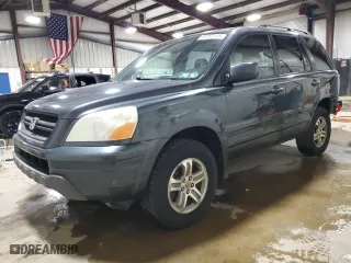 2004 Honda Pilot EX with VIN 2HKYF18604H596350, listed as a Copart auction lot 49782115 with 118,430 mi miles and Salvage Title. Bid and sale history available at carsss.com. Image 1.