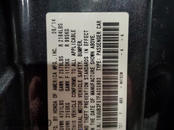 2015 Acura TLX V6 Tech with VIN 19UUB3F57FA000890, listed as a Copart auction lot 89126765 with 127,175 mi miles and Salvage Title. Bid and sale history available at carsss.com. Image 13.