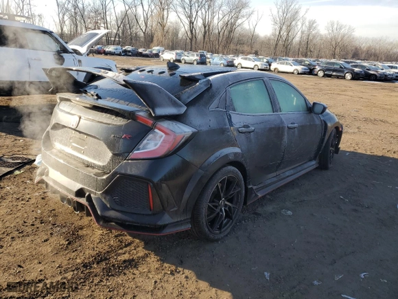 2017 Honda Civic Type R Touring with VIN SHHFK8G73HU200906, listed as a Copart auction lot 86215184 with NaN miles and Salvage Title. Bid and sale history available at carsss.com. Image 3.