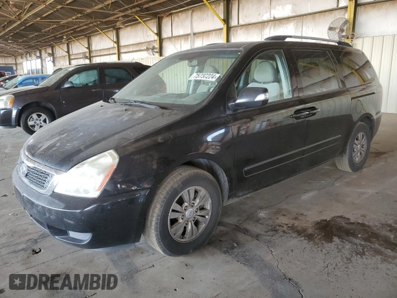 2012 Kia Sedona LX with VIN KNDMG4C76C6422370, listed as a Copart auction lot 75737224 with 282,233 mi miles and Clean Title. Bid and sale history available at carsss.com. Image 1.
