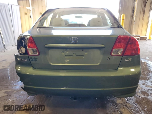 2004 Honda Civic LX with VIN 1HGES16584L020091, listed as a Copart auction lot 50308095 with 97,208 mi miles and Salvage Title. Bid and sale history available at DreamBid. Image 6.