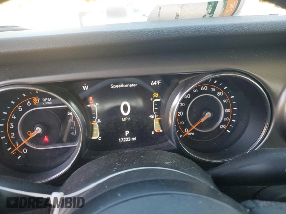 2021 Jeep Gladiator Willys with VIN 1C6HJTAG7ML557920, listed as a Copart auction lot 75614284 with 17,223 mi miles and Salvage title. Bid and sale history available at DreamBid. Image 9.