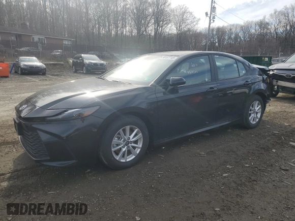 2025 Toyota Camry LE with VIN 4T1DAACK9SU093920, listed as a Copart auction lot 50157745 with 2,088 mi miles and Non Repairable. Bid and sale history available at DreamBid. Image 1.